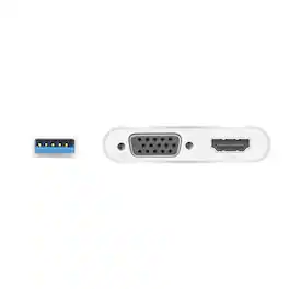 j5create - USB 3.0 to Dual VGA HDMI Multi-Monitor Adapter - Silver