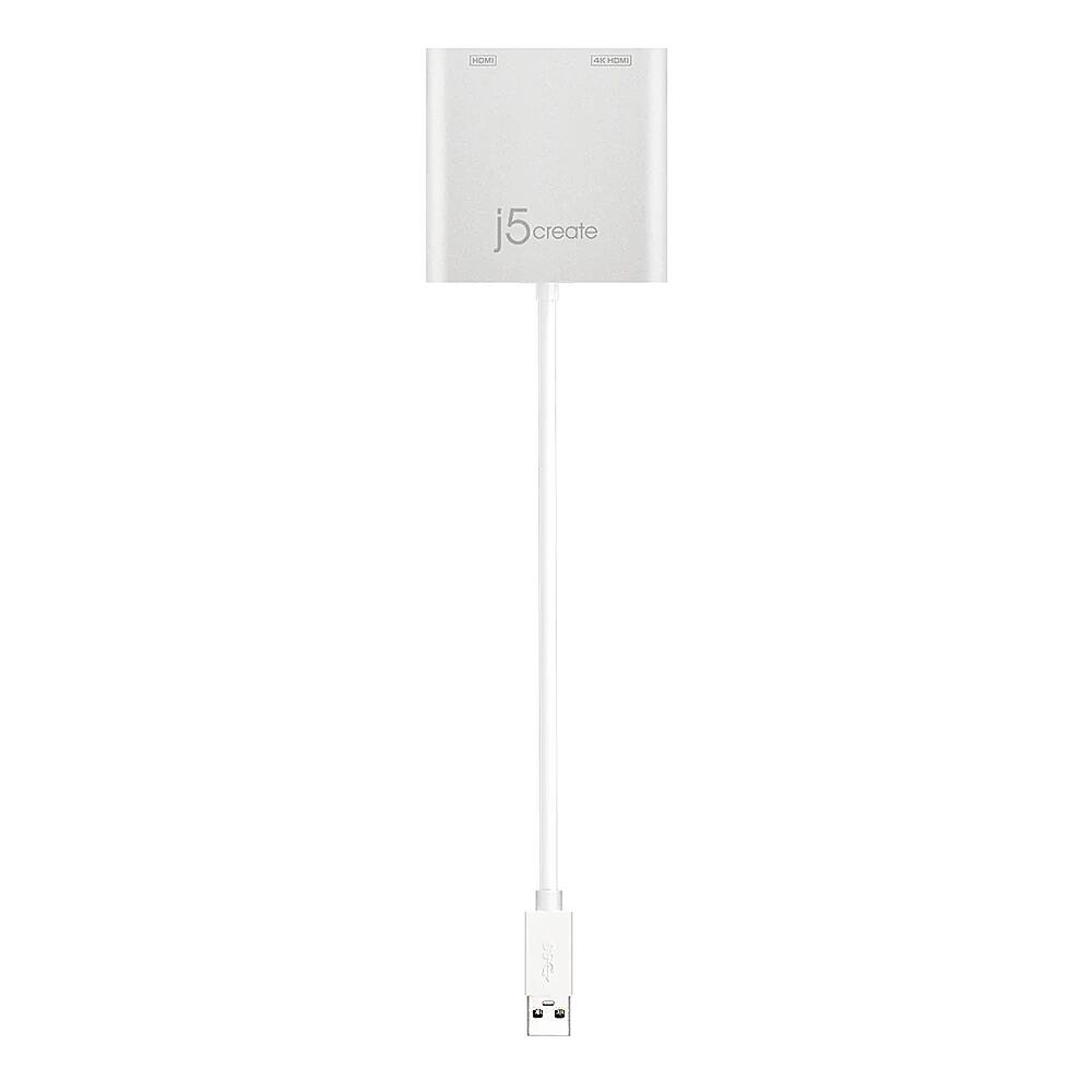 Alt View 1. j5create - USB 3.0 to Dual VGA HDMI Multi-Monitor Adapter - Silver.