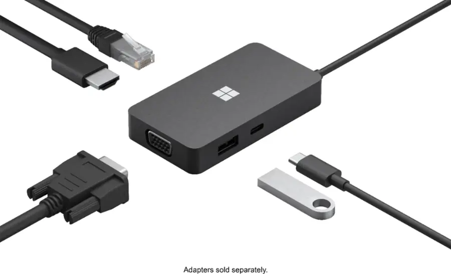 Alt View 16. Microsoft - USB-C Travel Hub - Black.