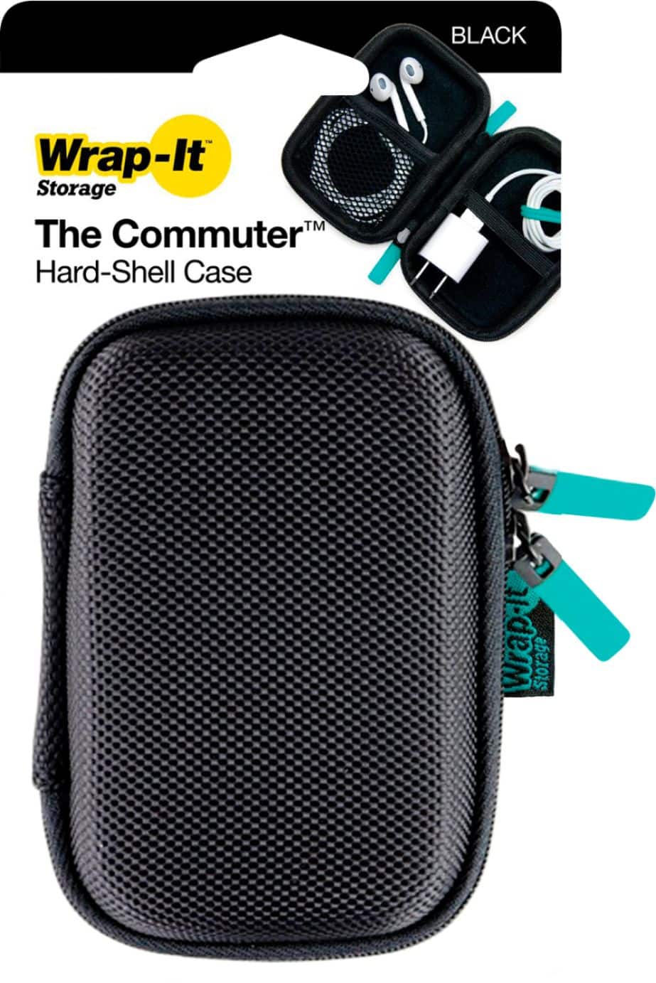 Alt View 11. Wrap-It Storage - The Commuter Hard-Shell Storage Case - Black.