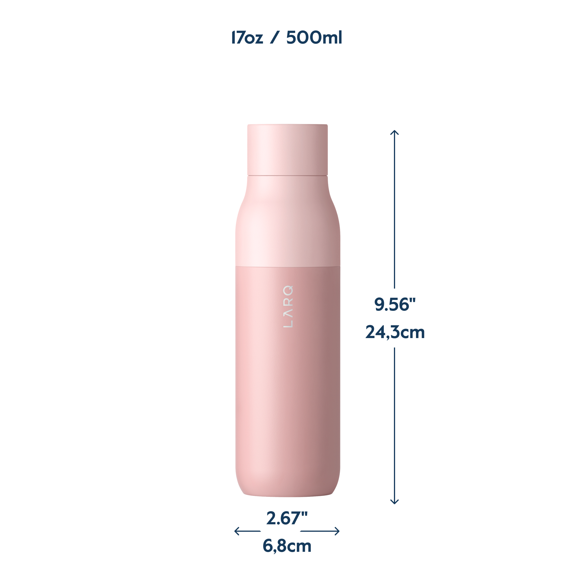 17 oz. Insulated Water Bottle Pink Gradient Orca