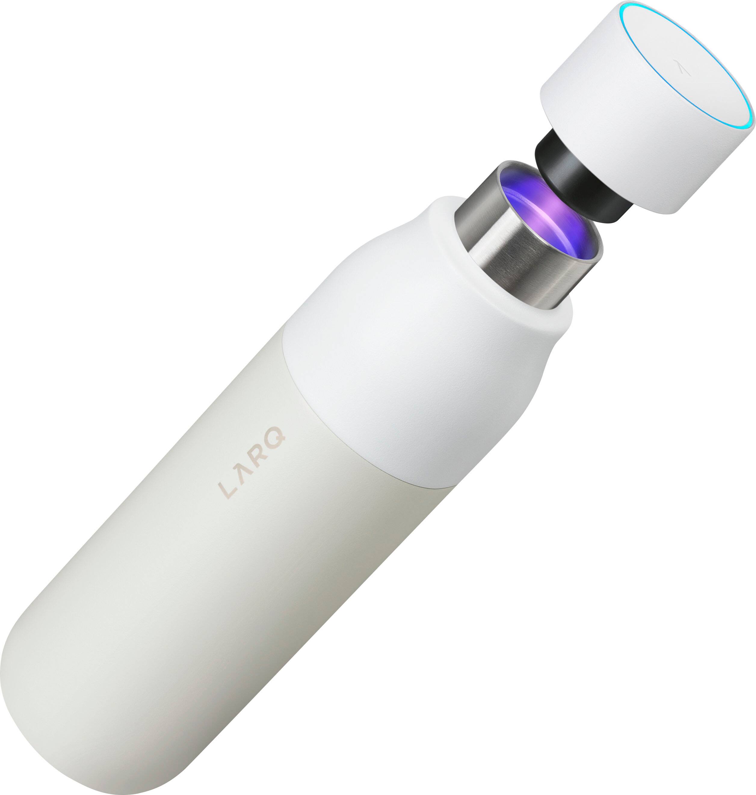 Angle. LARQ - 17oz. Water Purification Thermal Bottle - Granite-White.