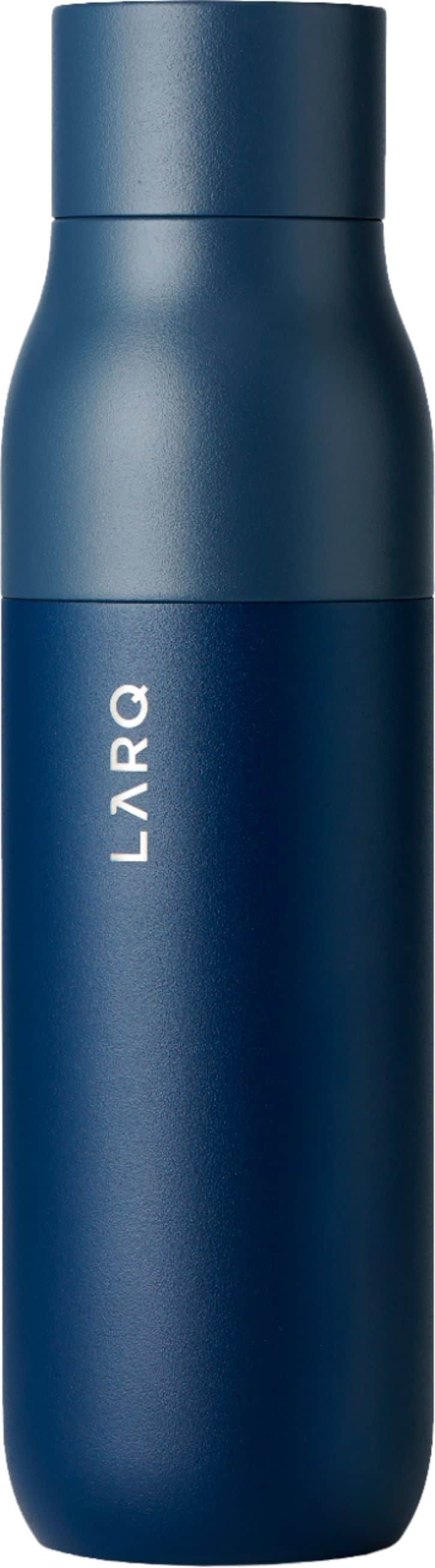 The text on the image reads: 17oz 7oz / 500ml / LARQ 9.56" 24.3cm 2.67" 6.8cm.