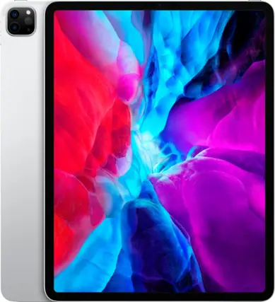 Front. Apple - Geek Squad Certified Refurbished 12.9-Inch iPad Pro with Wi-Fi - 512GB - Silver.
