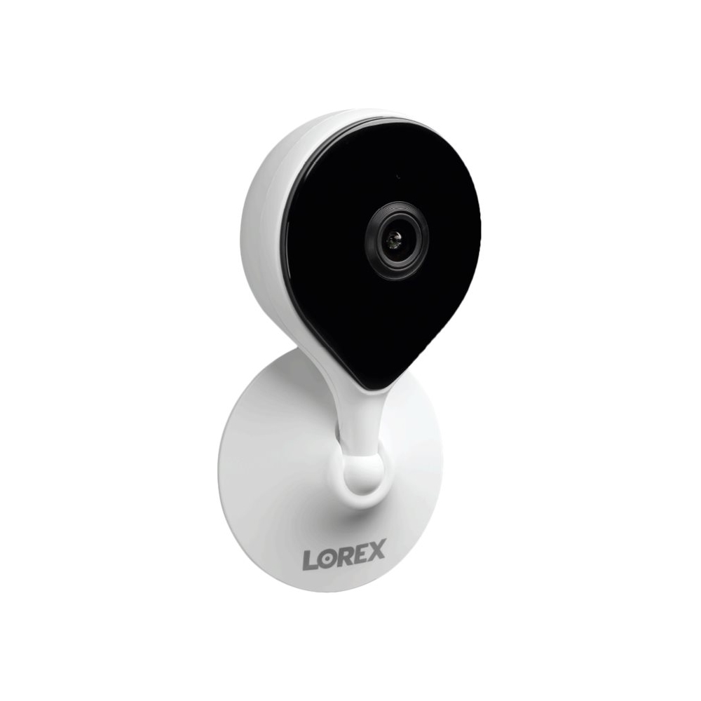 Left View: Lorex - 1080p Full HD Smart Indoor Wi-Fi Security Camera - White