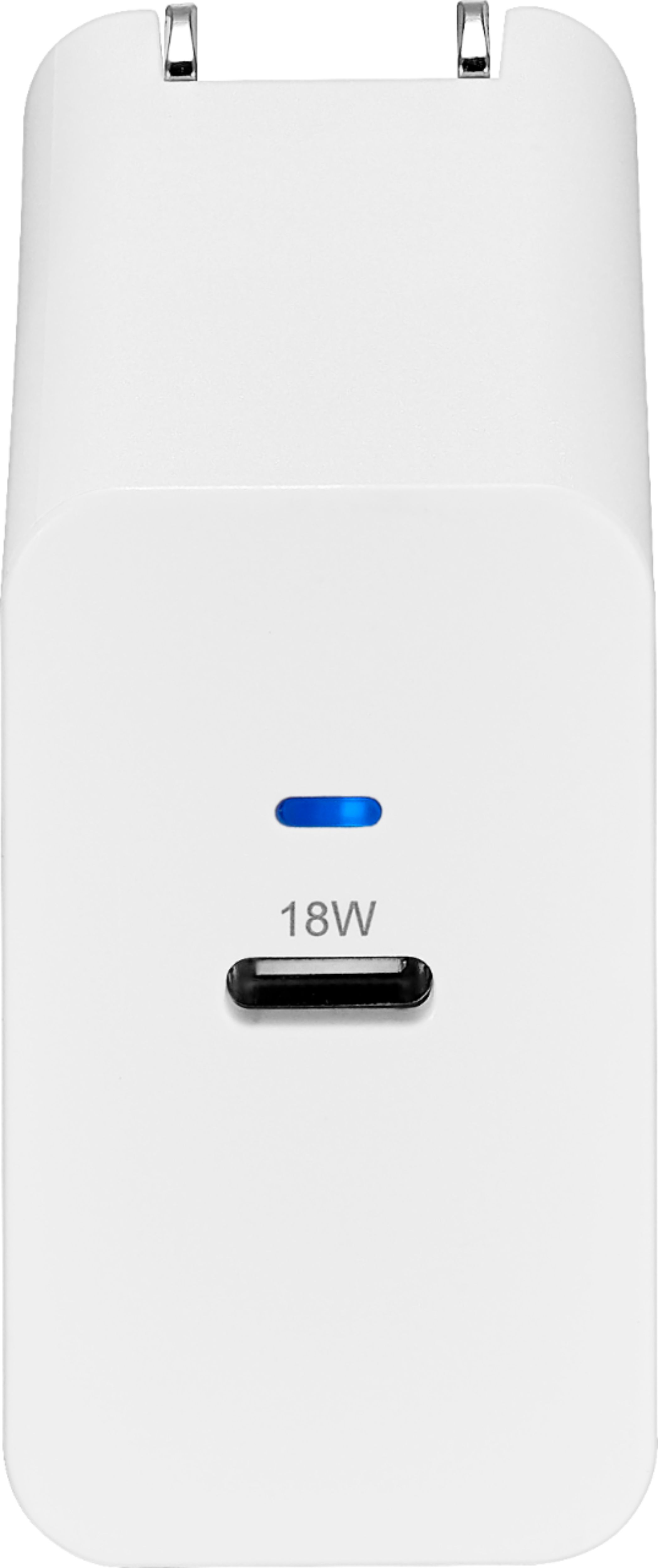 Insignia™ - 18 W USB-C Wall Charger with 4' Lightning Cable - White