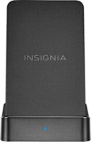 Insignia™ - 10 W Qi Certified Wireless Charging Phone Stand for Android/iPhone - Black - Front_Zoom