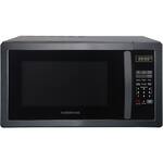 Farberware - Classic 1.1 Cu. Ft. Microwave - Black stainless steel - Front_Standard