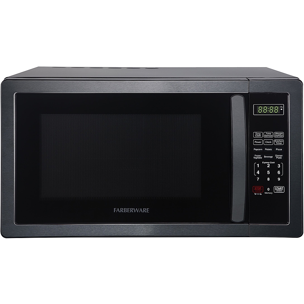 Farberware Classic 1.1 Cu. Ft. Countertop Microwave Oven Black stainless  steel FMO11AHTBSB - Best Buy