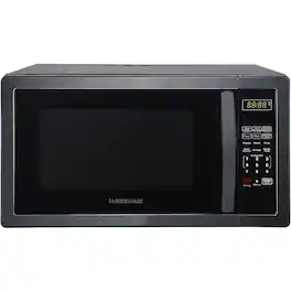Farberware - Classic 1.1 Cu. Ft. Countertop Microwave Oven - Black Stainless Steel