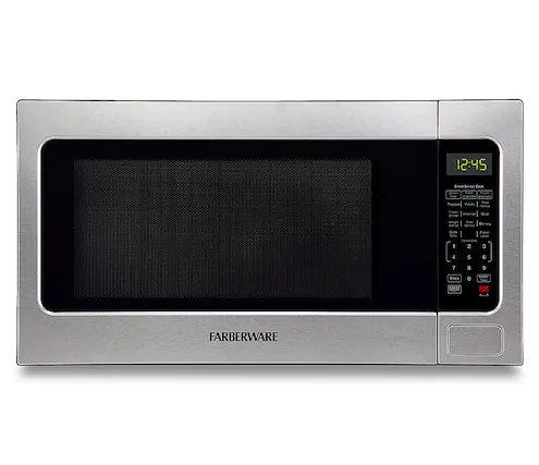 Front. Farberware - Professional 2.2 Cu. Ft. Countertop Microwave with Sensor Cooking - Premium Stainless Steel.