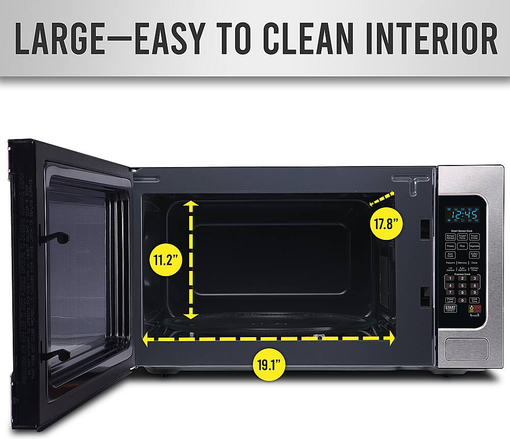 Alt View 12. Farberware - Professional 2.2 Cu. Ft. Countertop Microwave with Sensor Cooking - Premium Stainless Steel.
