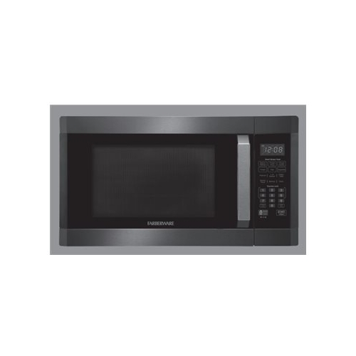 Farberware - Black 1.6 Cu. Ft. Countertop Microwave with Sensor Cooking - Black stainless steel