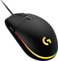 Logitech - G203 LIGHTSYNC Wired Optical Gaming Mouse with 8,000 DPI sensor - Black - Front_Zoom