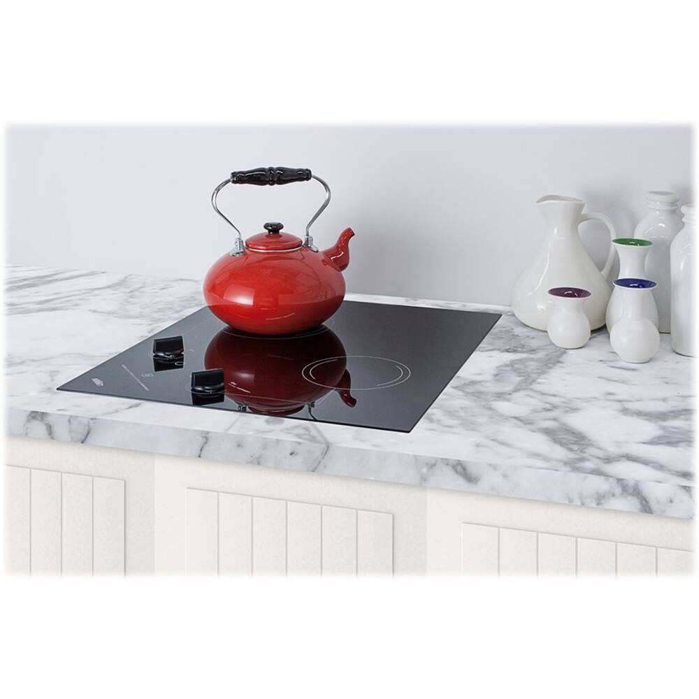 Alt View 14. Summit Appliance - 21" Built-In Electric Cooktop with 2 Burners and Residual Heat Indicator - Black.