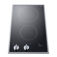 Summit Appliance - 12" Built-In Electric Cooktop with 2 Burners and Residual Heat Indicator - Front_Zoom