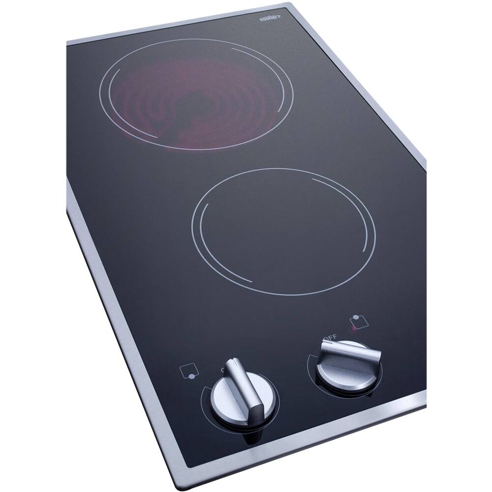 Alt View 13. Summit Appliance - 12" Built-In Electric Cooktop with 2 Burners and Residual Heat Indicator.