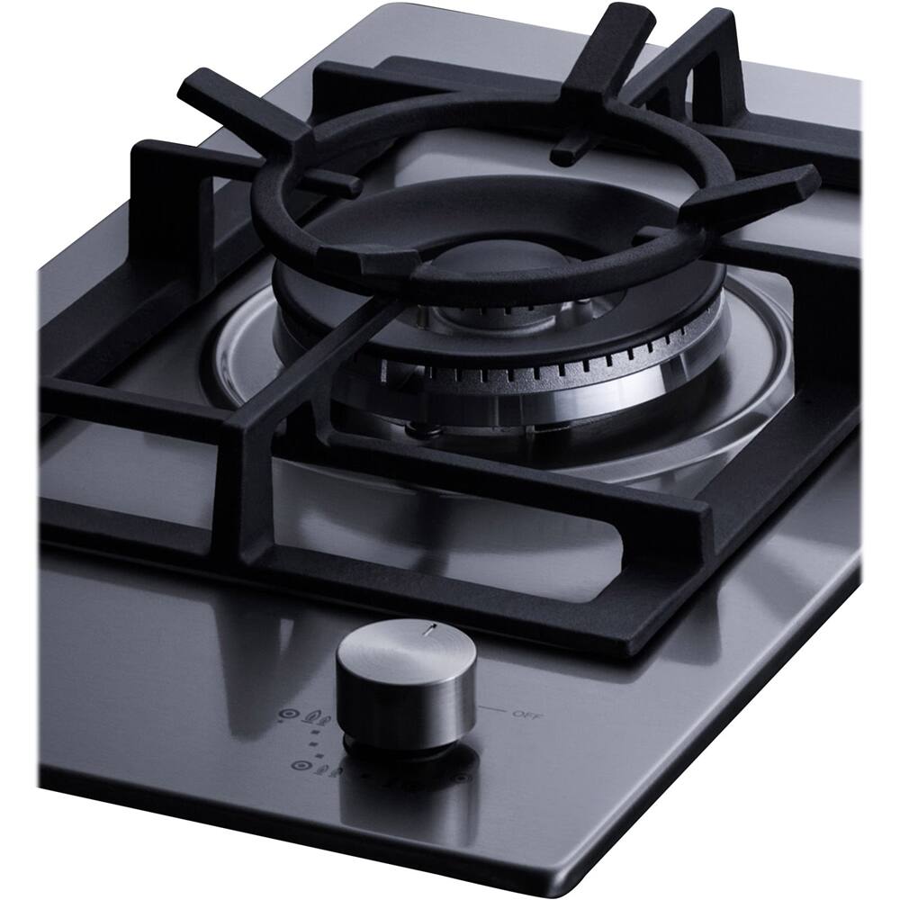 Summit Appliance 12" BuiltIn Gas Cooktop with 1 Burner Stainless Steel