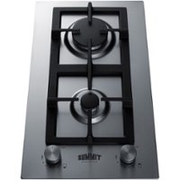 Summit Appliance - 12" Built-In Gas Cooktop with 2 Burners - Stainless Steel - Front_Zoom