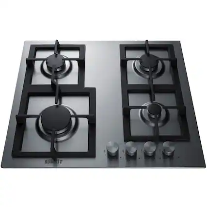 Front. Summit Appliance - 24" Built-In Gas Cooktop with 4 Burners.