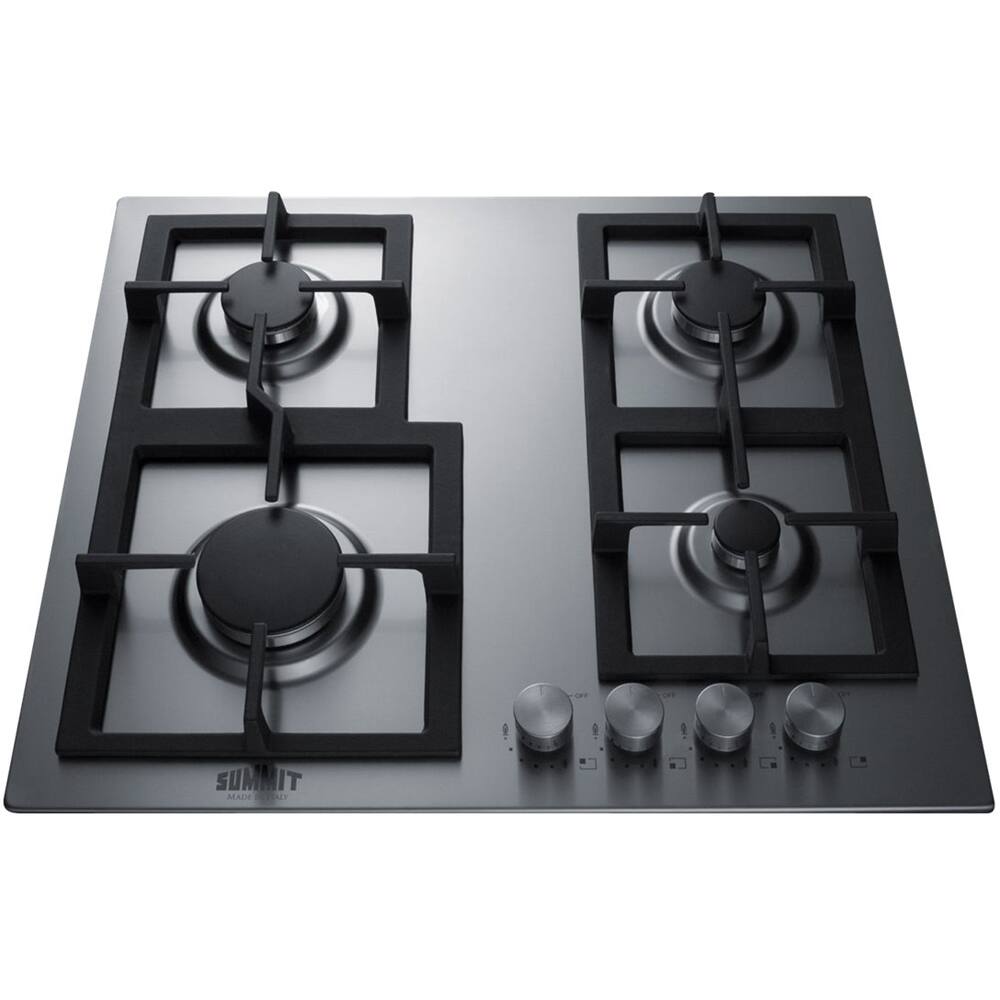 Summit Appliance - 24" Built-In Gas Cooktop with 4 Burners - Stainless Steel