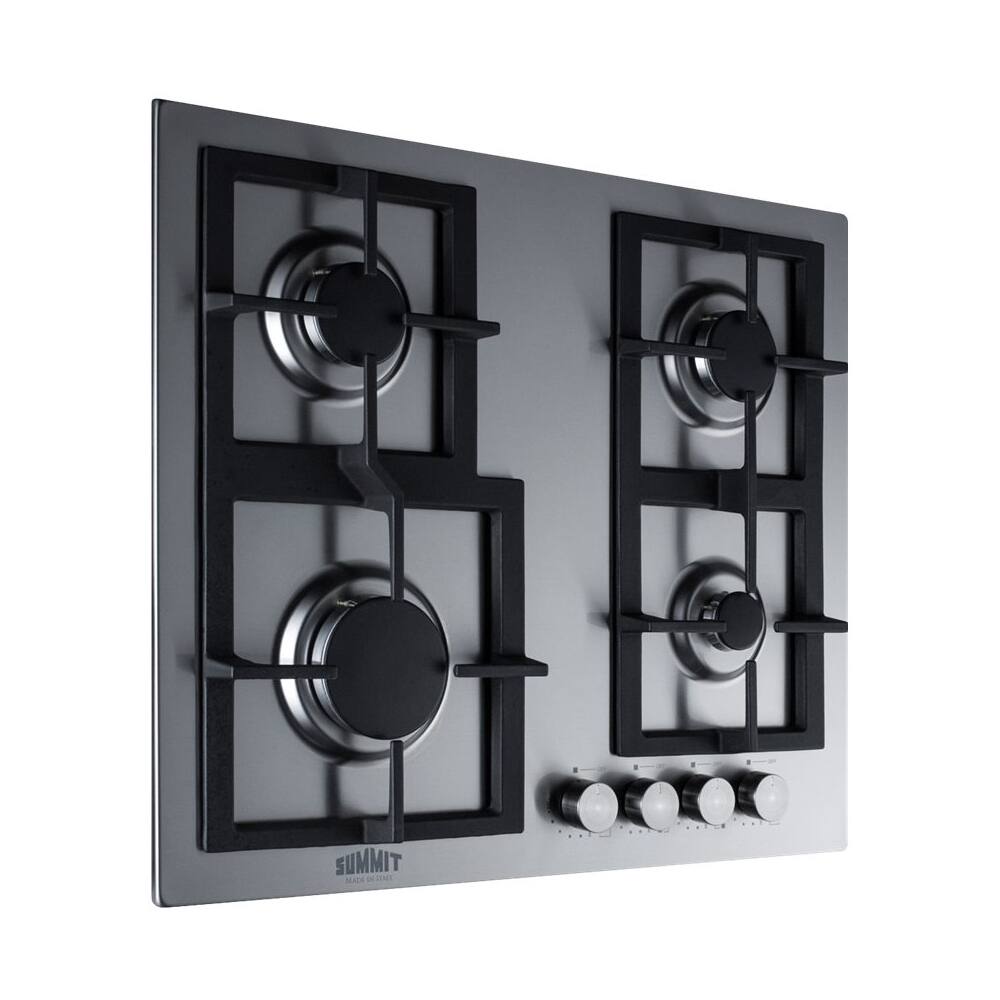 Left. Summit Appliance - 24" Built-In Gas Cooktop with 4 Burners.