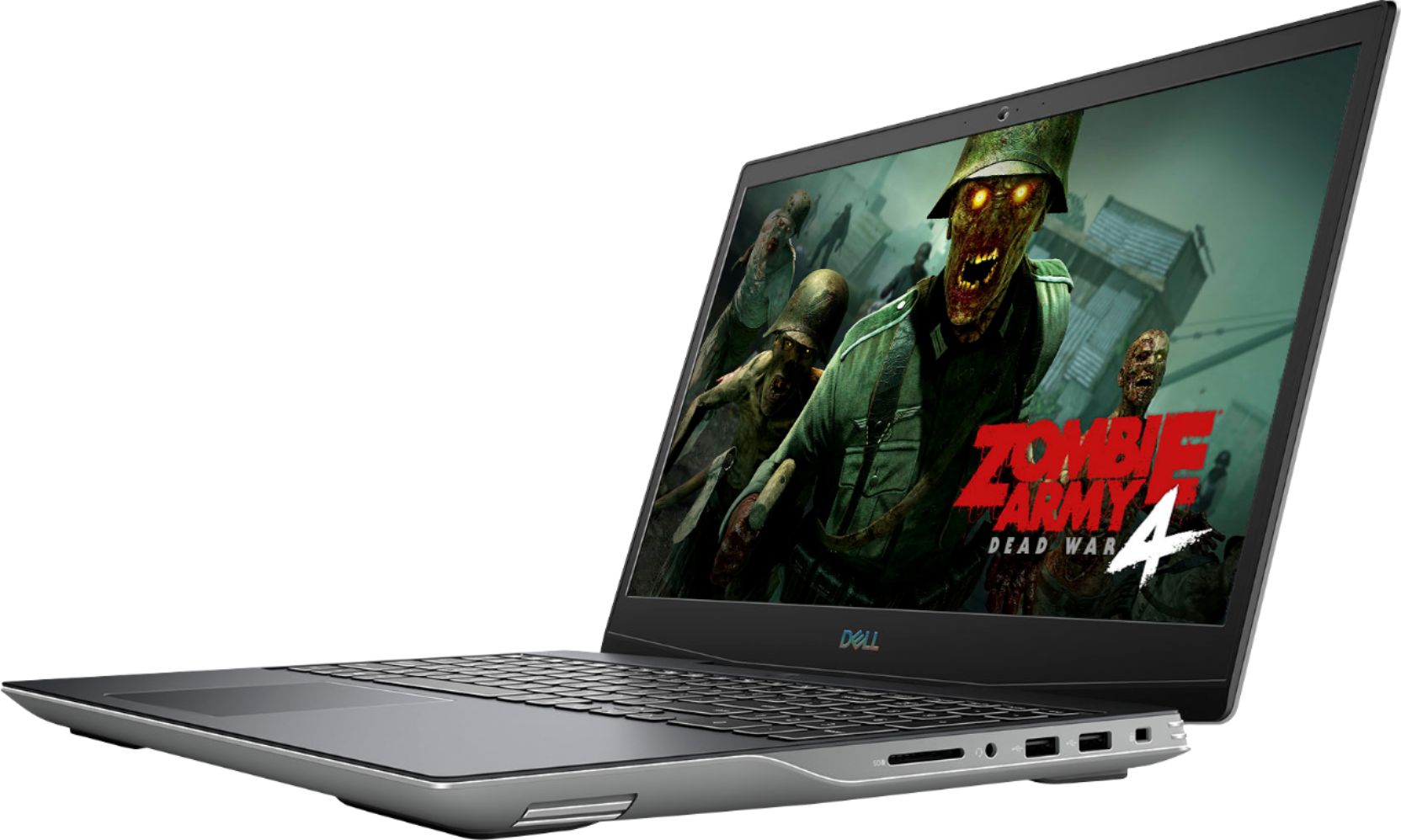 Left View: Dell - G5 15.6" FHD Gaming Laptop - AMD Ryzen 5 - 8GB Memory - AMD Radeon RX 5600M - 256GB Solid State Drive - grey