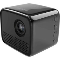 Philips PicoPix Nano (PPX120) Pico Projector, LED DLP, Wi-Fi, up to 60 Inch Display - Ceramic Black - Front_Zoom
