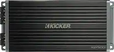 Front. KICKER - KEY 500W Mono Amplifier with Variable Crossovers - Black.