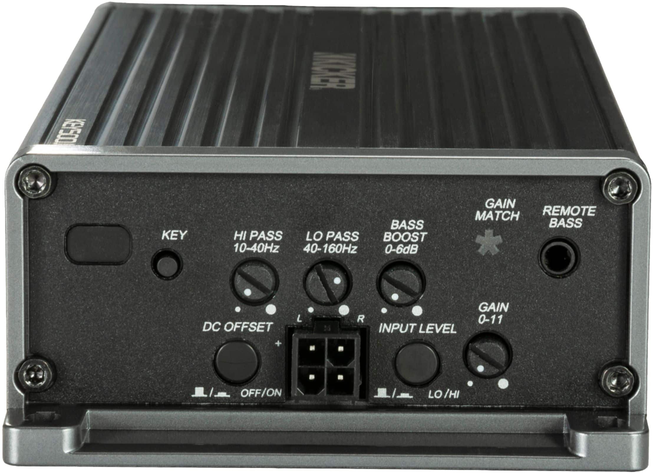 Alt View 12. KICKER - KEY 500W Mono Amplifier with Variable Crossovers - Black.