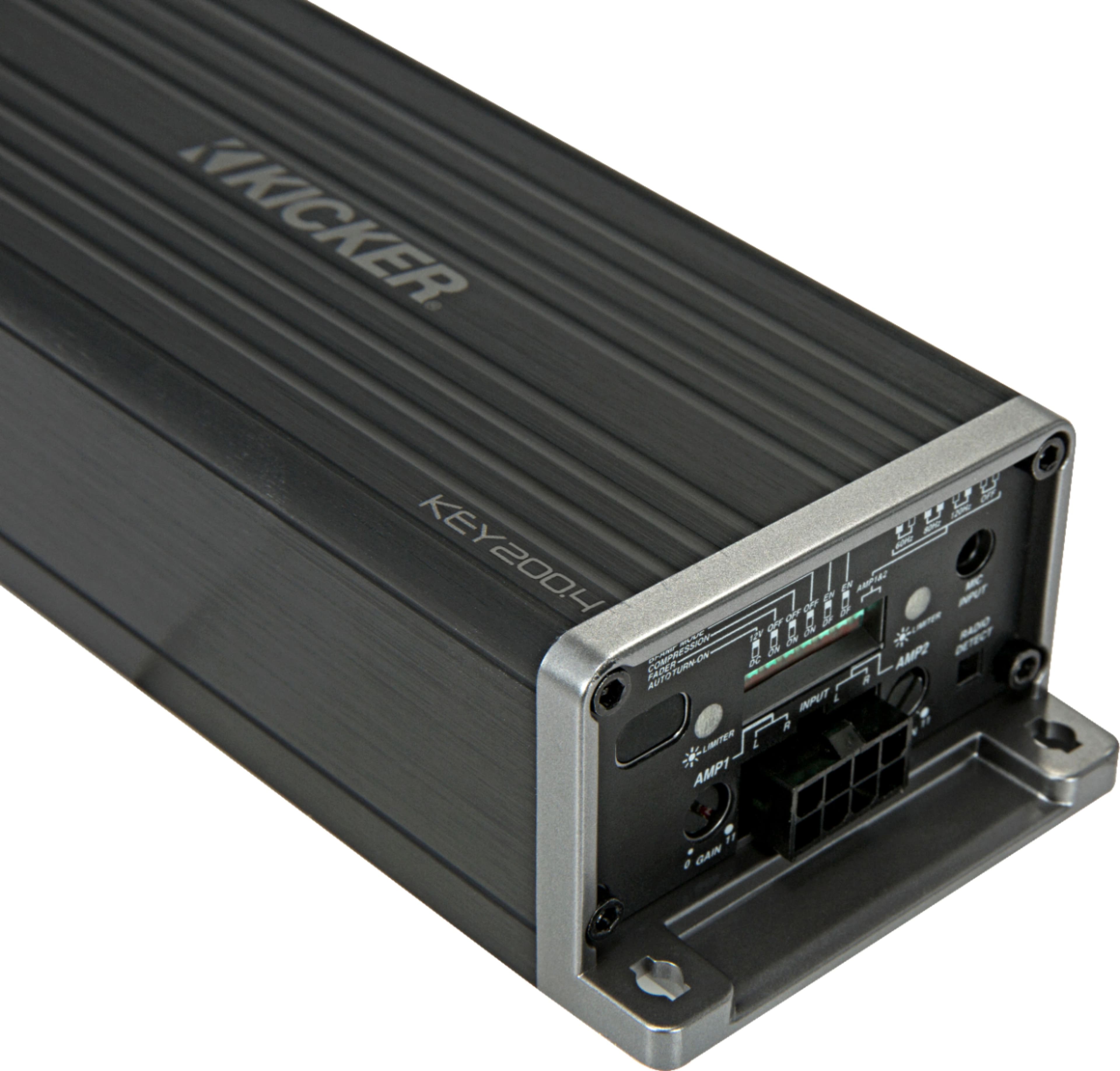 Alt View 11. KICKER - KEY 200W Multichannel Amplifier with High-Pass Crossover - Black.