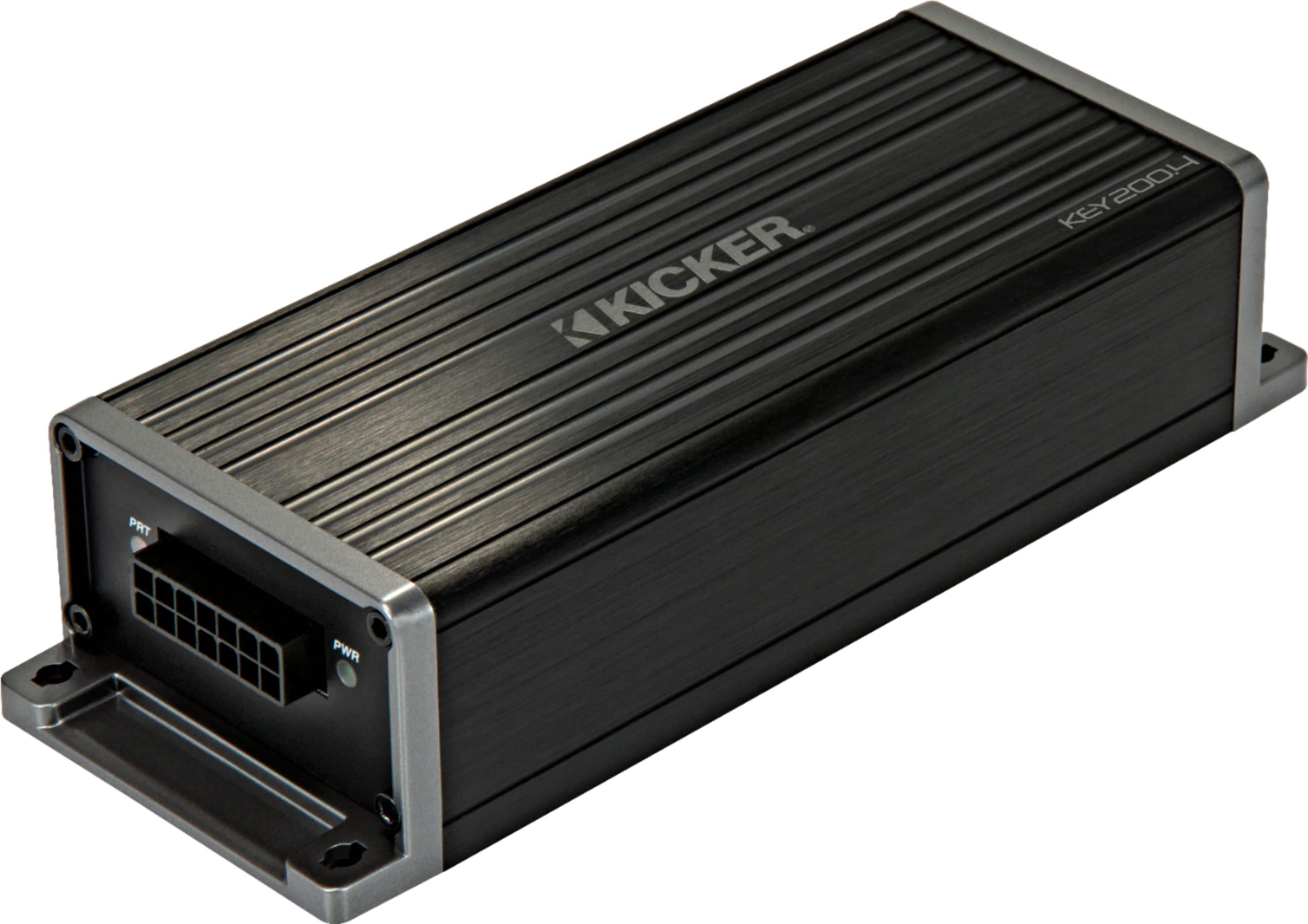 Left. KICKER - KEY 200W Multichannel Amplifier with High-Pass Crossover - Black.
