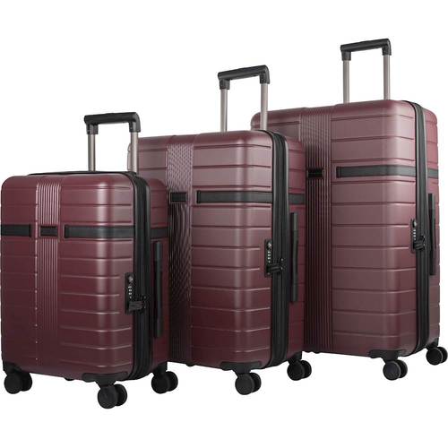 Bugatti - Hamburg Spinner Suitcase Set (3-Piece) - Red Lacquer was $559.99 now $335.99 (40.0% off)