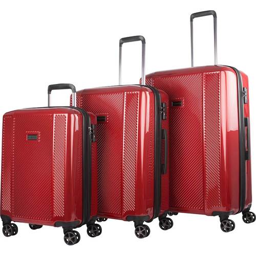 Bugatti - Spinner Suitcase Set (3-Piece) - Red Lacquer was $489.99 now $293.99 (40.0% off)