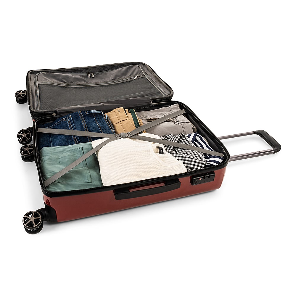 Alt View 11. Bugatti - Manchester 25" Expandable Spinner Suitcase - Red Lacquer.