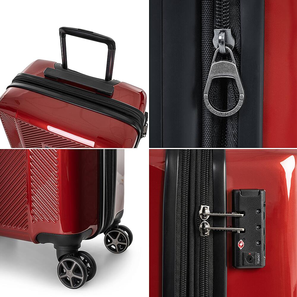 Alt View 13. Bugatti - Manchester 25" Expandable Spinner Suitcase - Red Lacquer.