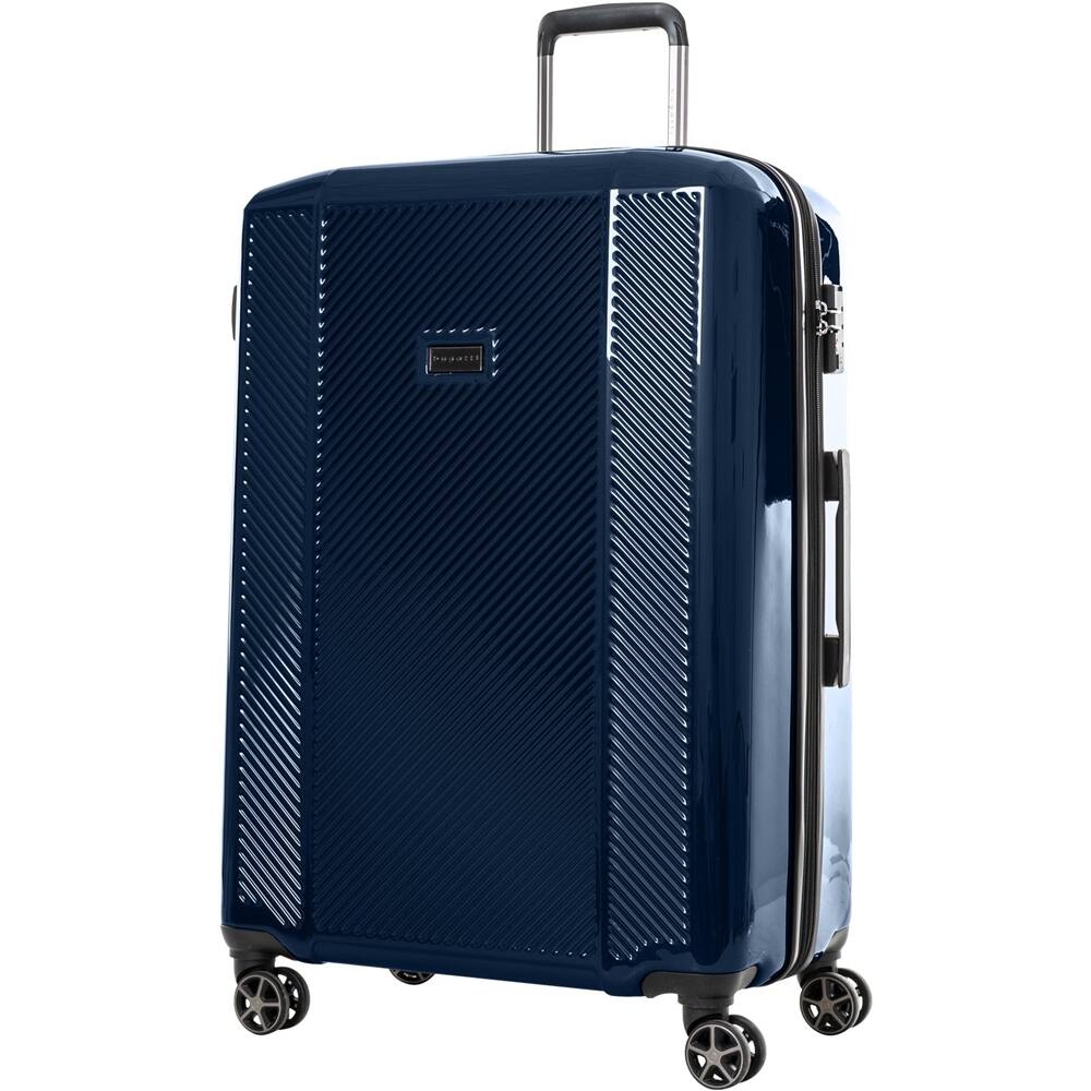 Front. Bugatti - Manchester 29" Expandable Spinner Suitcase - Navy.