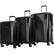 Front. Bugatti - Spinner Suitcase Set (3-Piece) - Black.
