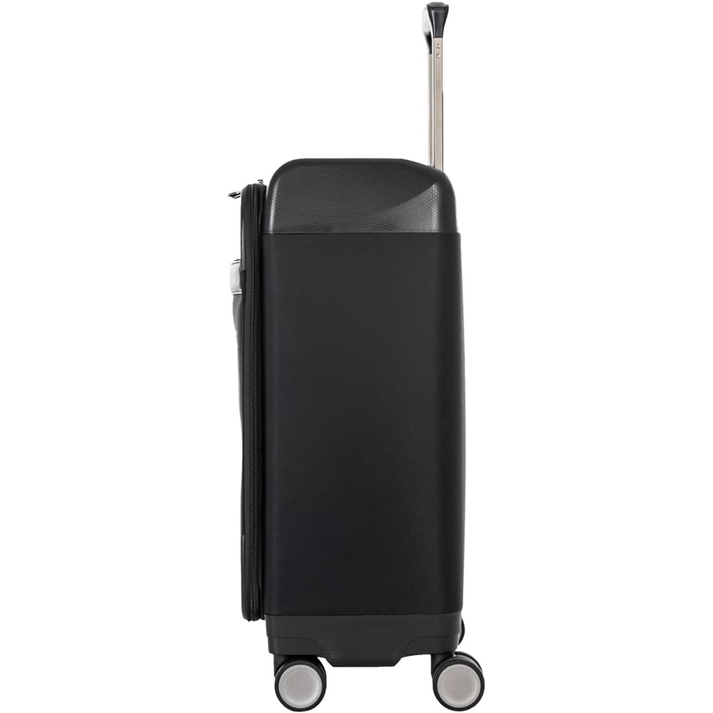 Angle View: Bugatti - Washington 21" Expandable Spinner Suitcase - Black