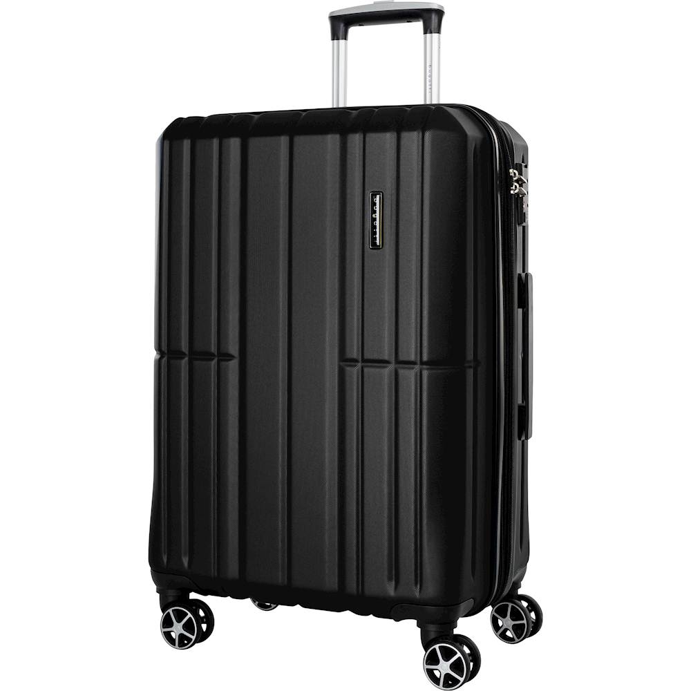 Black, Lares 3 Piece Spinner Luggage Set Black