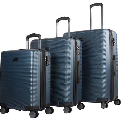 Bugatti - Spinner Suitcase Set (3-Piece) - Steel Blue was $489.99 now $293.99 (40.0% off)