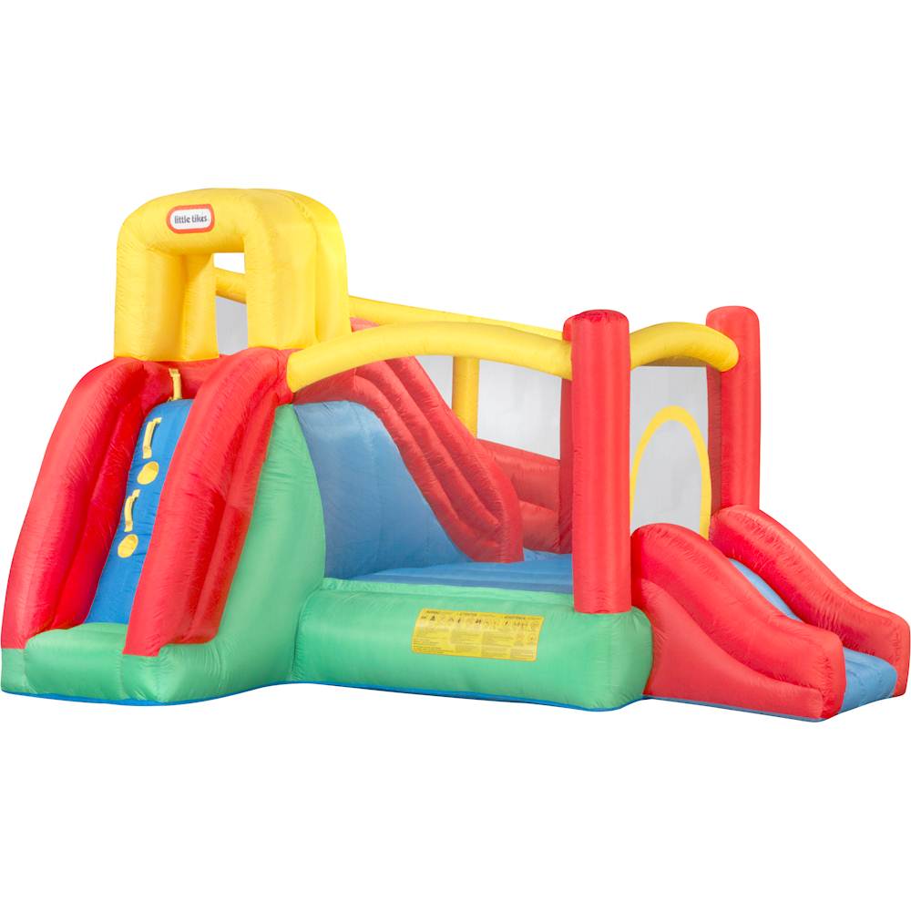Left View: Little Tikes Fun Slide 'n Bounce Inflatable Bouncer