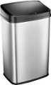 Left. Insignia™ - 13 Gal. Automatic Trash Can - Stainless Steel.