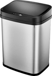 Insignia™ - 3 Gal. Automatic Trash Can - Stainless steel - Angle_Zoom