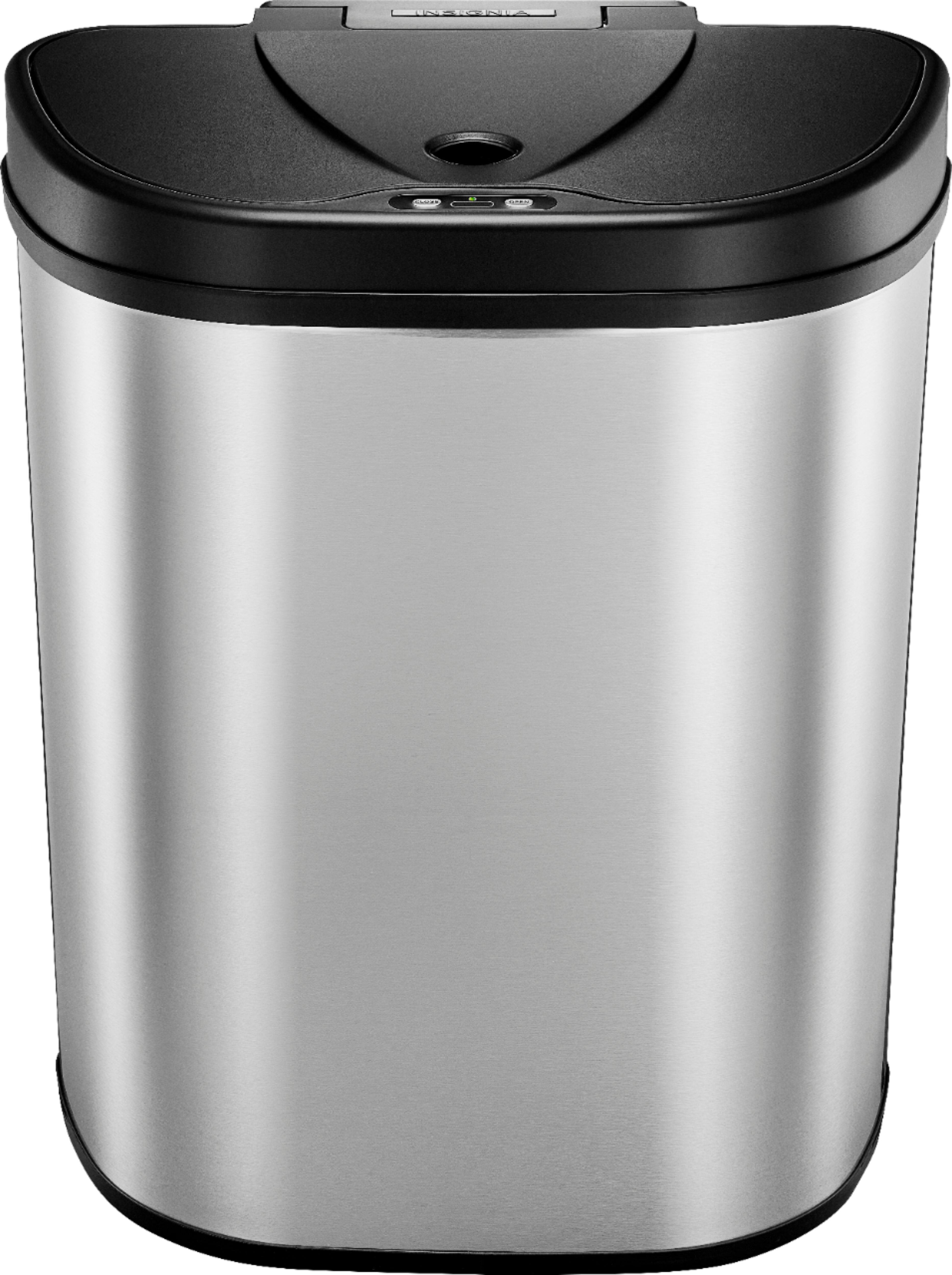 Alt View 15. Insignia™ - 18 Gal. Automatic Trash Can with Recycle and Waste Divider - Stainless steel.