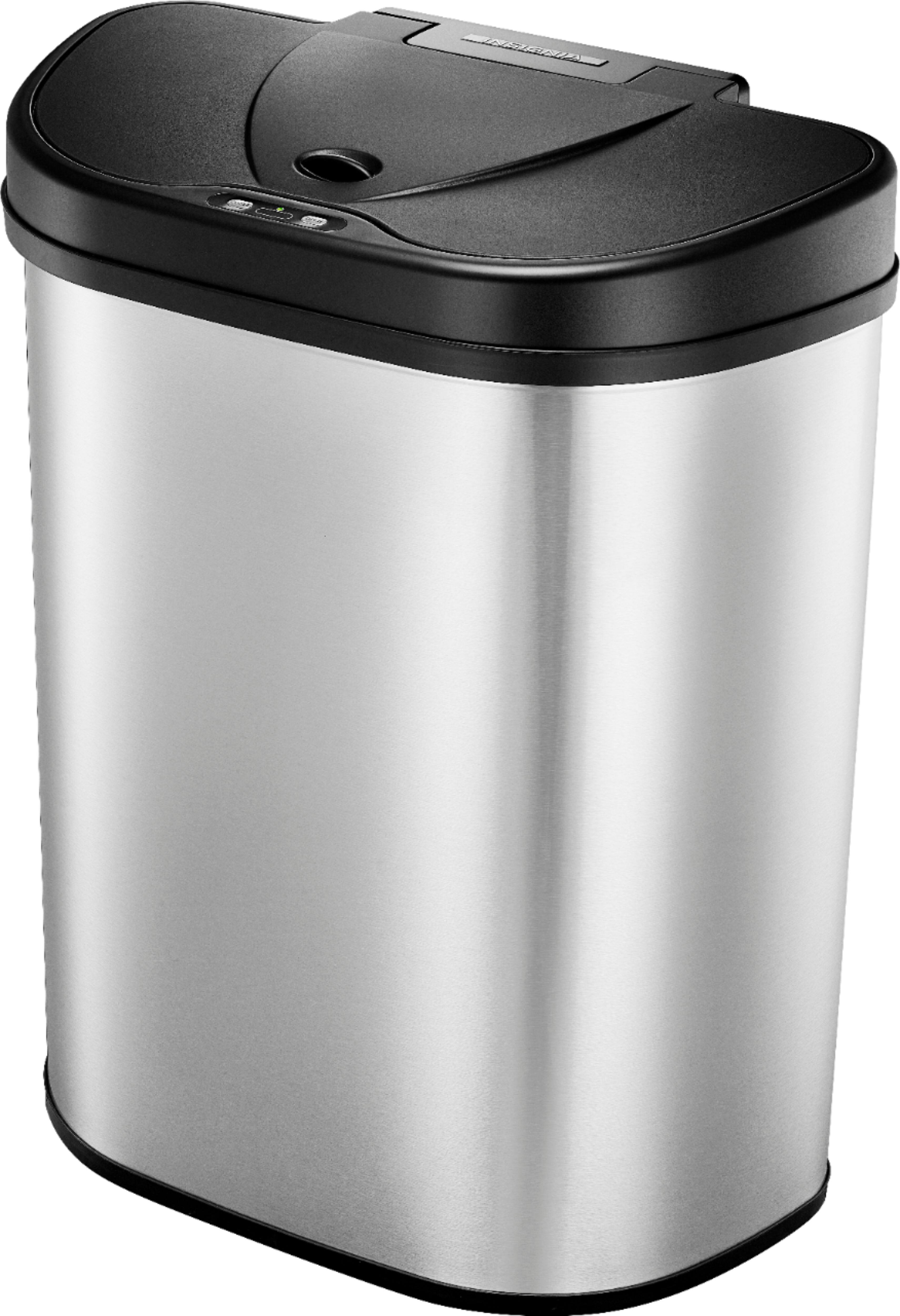 Alt View 17. Insignia™ - 18 Gal. Automatic Trash Can with Recycle and Waste Divider - Stainless steel.