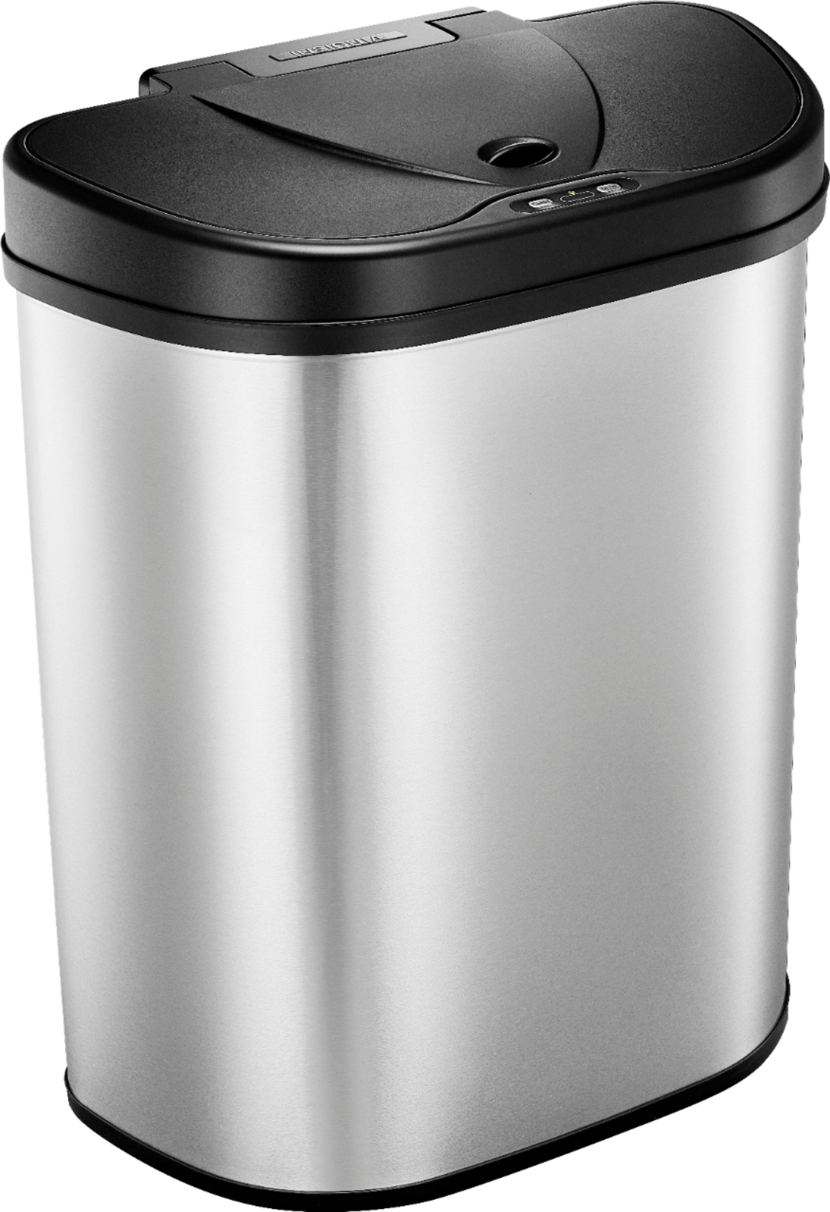 Alt View 16. Insignia™ - 18 Gal. Automatic Trash Can with Recycle and Waste Divider - Stainless steel.