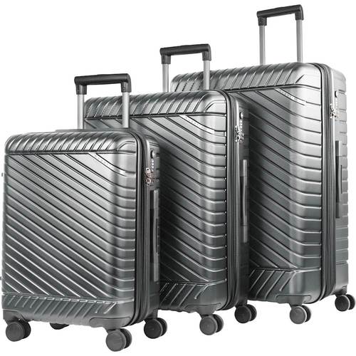 Bugatti - Moscow Spinner Suitcase Set (3-Piece) - Silver was $1149.99 now $689.99 (40.0% off)