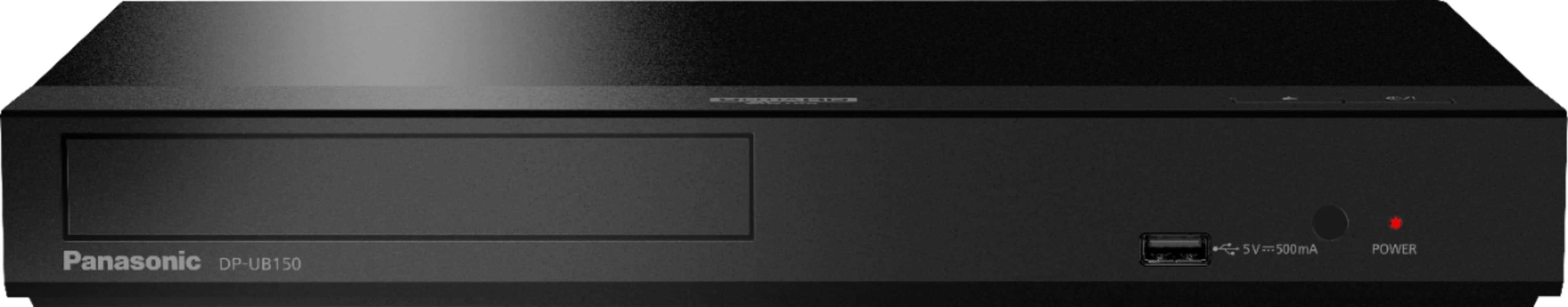 Front. Panasonic - 4K Ultra HD Dolby Atmos Audio DVD/CD/3D Blu-Ray Player, DP-UB150-K - Black.
