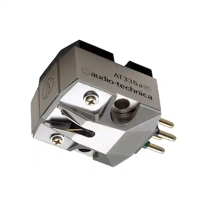Angle. Audio-Technica - Audio Technica AT33SA Dual Moving Coil Cartridge - Silver.